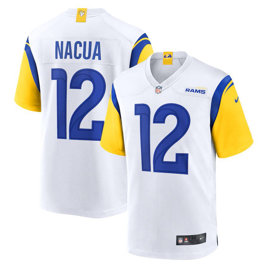 Men Los Angeles Rams #12 Puka Nacua White Nike 2025 Game Player NFL Jersey->los angeles rams->NFL Jersey